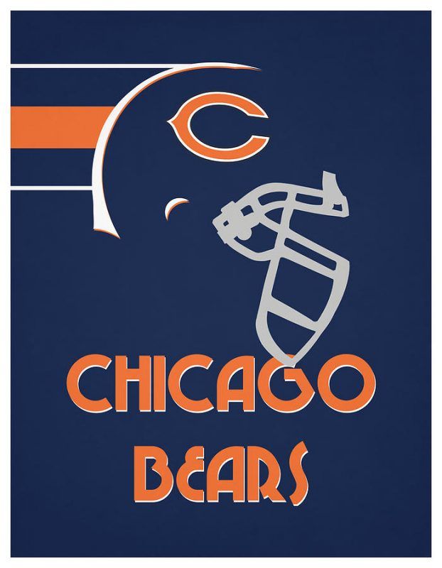 Chicago Bears Team Vintage Art – Poster | Canvas Wall Art Print - John ...