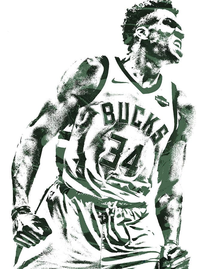 Giannis Antetokounmpo Milwaukee Bucks Pixel Art 200 – Poster | Canvas ...