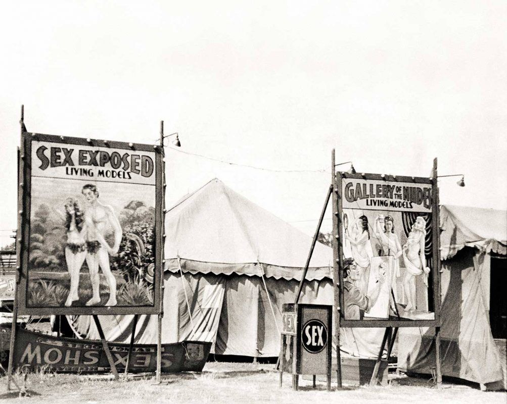 Vintage Photo Live Sex Carnival Peep Show Nudes Circus Photograph