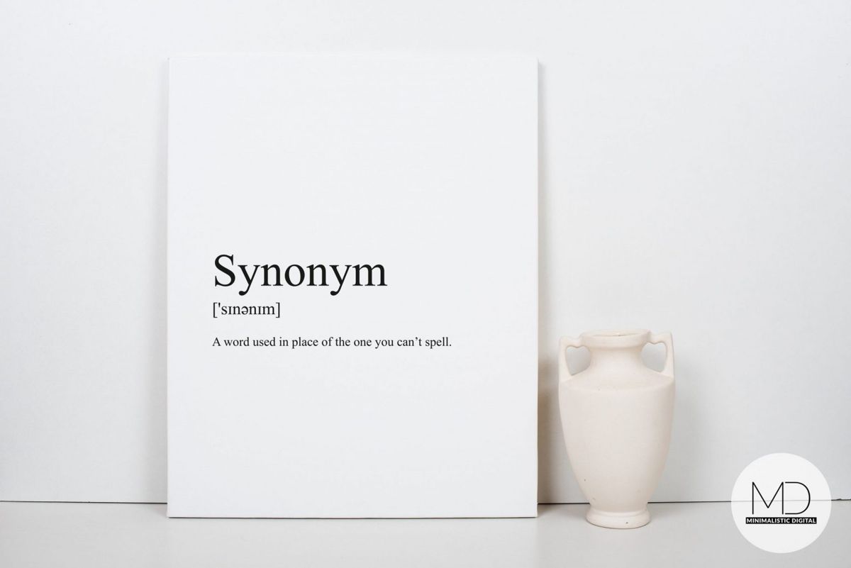 synonym-definition-print-art-typography-modern-decoration