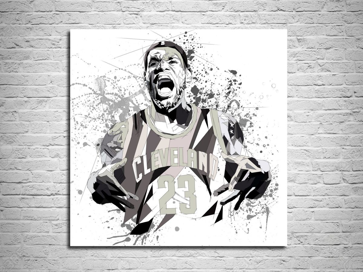 Basketball Art Sports Illustration, Lebron Basketball Art, Sports ...