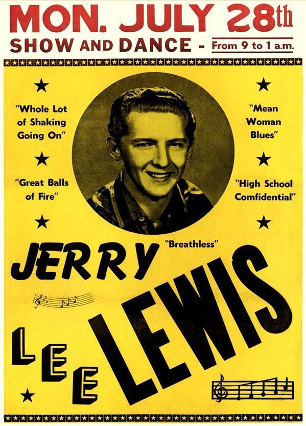 Jerry Lee Lewis Concert Poster (396) – Poster | Canvas Wall Art Print ...