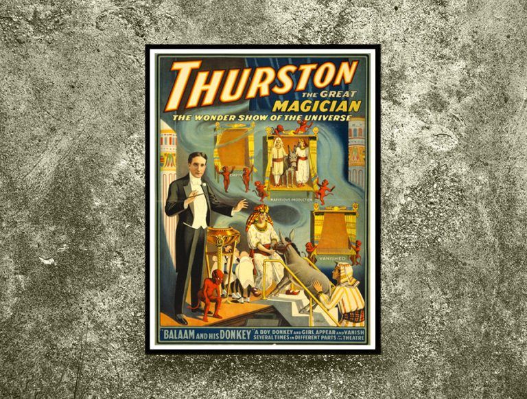 Reprint Of A Vintage 1890-1910 Vaudeville Act Poster - Thurston The ...