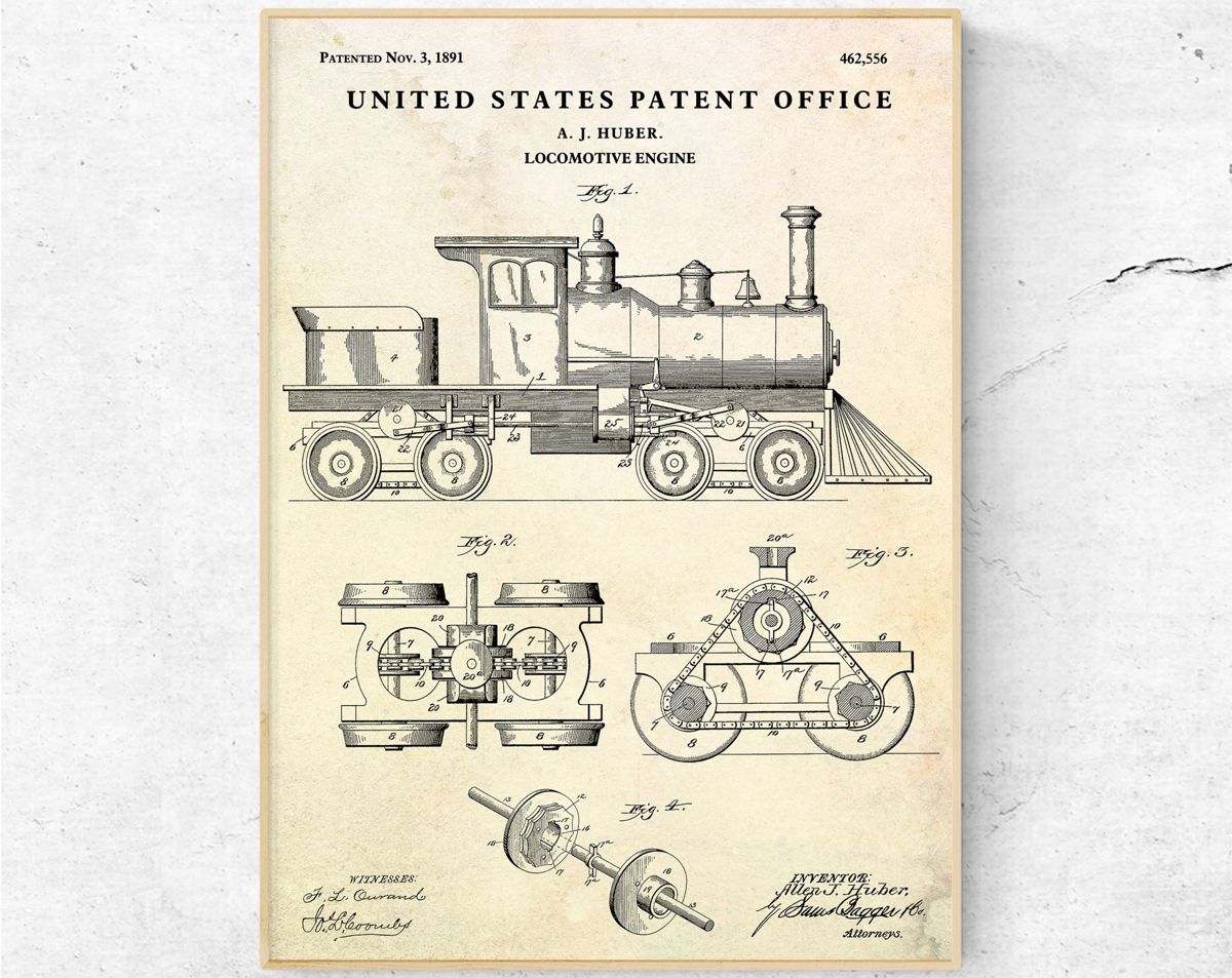 Steam engine blueprint фото 3