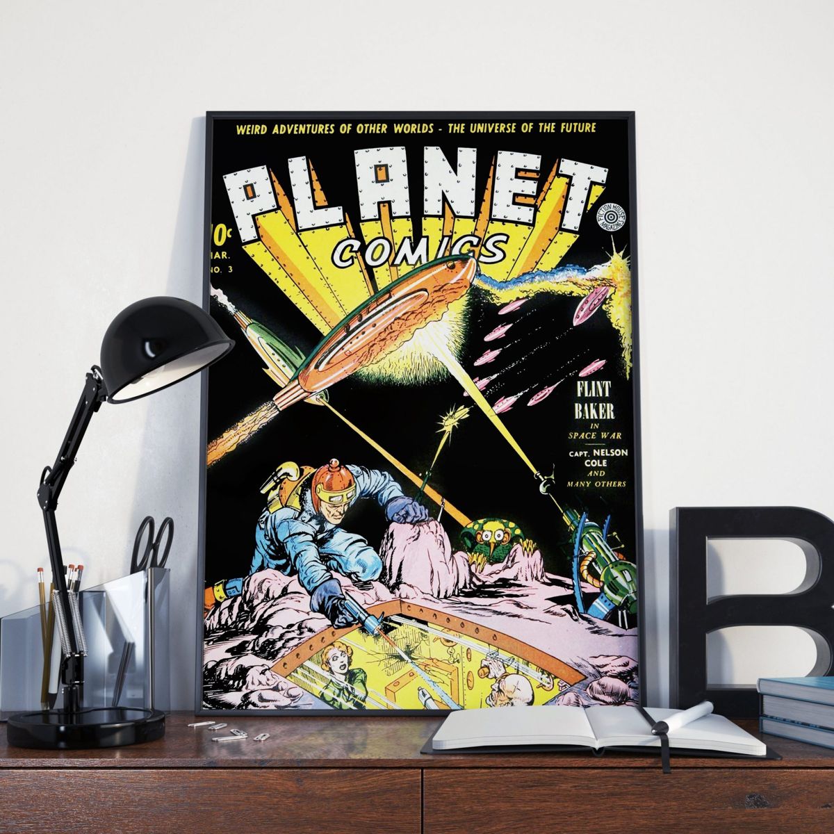 Vintage Science Fiction Art Print: Quality Reproduction Of Planet ...