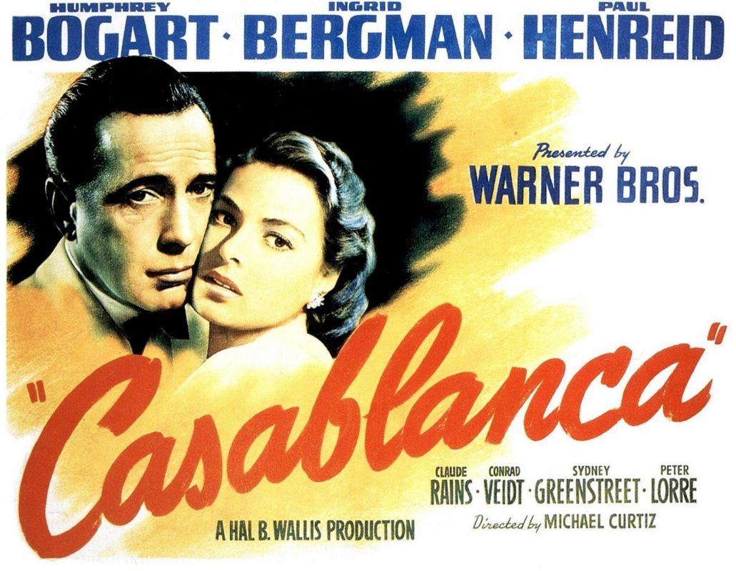 Casablanca -Vintage Movie Poster (778) – Poster | Canvas Wall Art Print ...