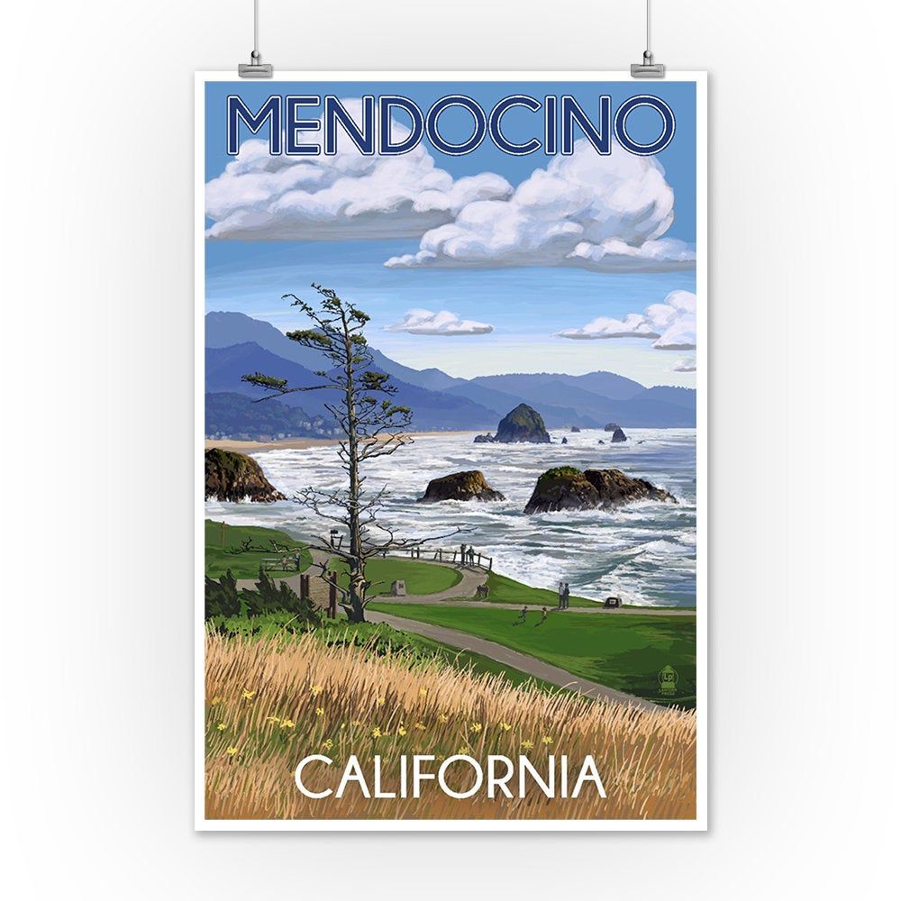 Mendocino, California - Rocky Coastline – Poster | Canvas Wall Art ...