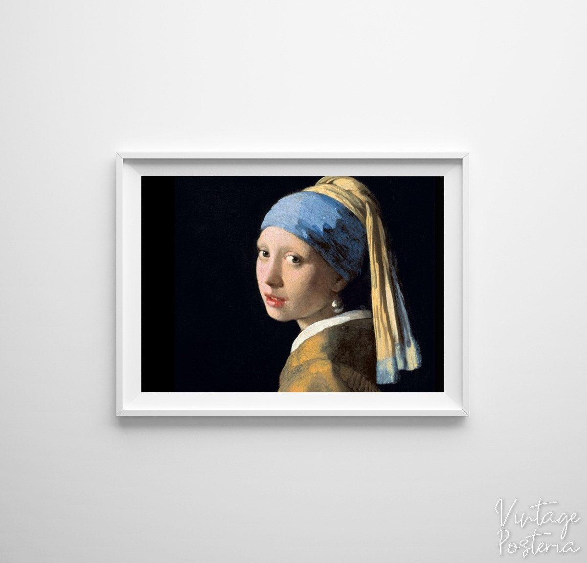 Girl With A Pearl Earring By Johannes Vermeer Vintage Pattern 7795