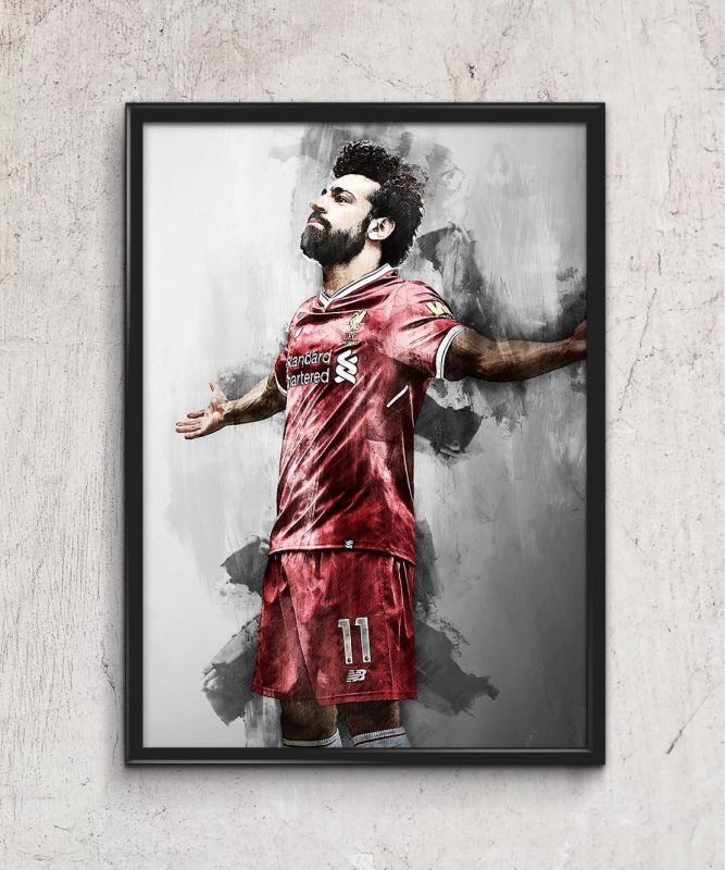 Mohamed Salah Print Liverpool Wall Art Home Decor – Poster | Canvas ...