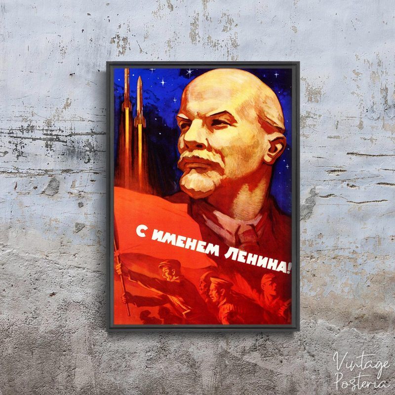 With Lenin'S Name Lenin Soviet Vintage, Propaganda Soviet, Russian Wall ...