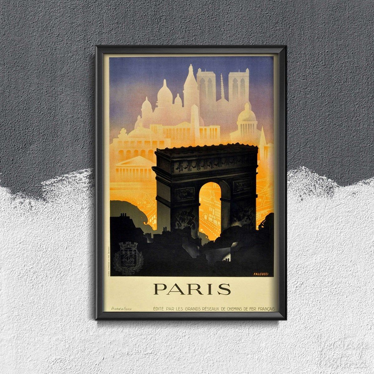 Paris Travel France Vintage, Painting Print, Travel Decor, Holiday Wall ...