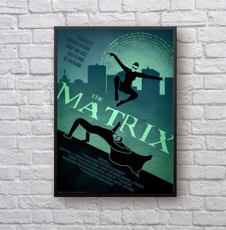 The Matrix The Black Cat Minimal Artwork Movie Poster