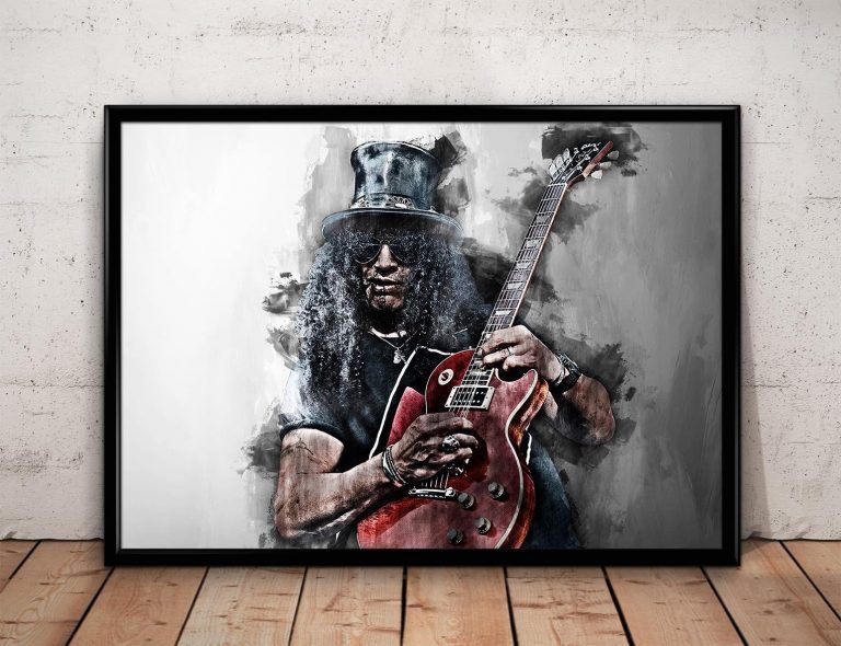 Рок картина. Картина на стену Slash. Slash Art. Модульная картина рок концерт. Slash artwork.