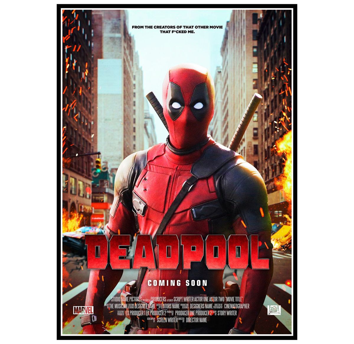 Deadpool Marvel Movie Poster Print And Canvas Print – Poster | Canvas ...