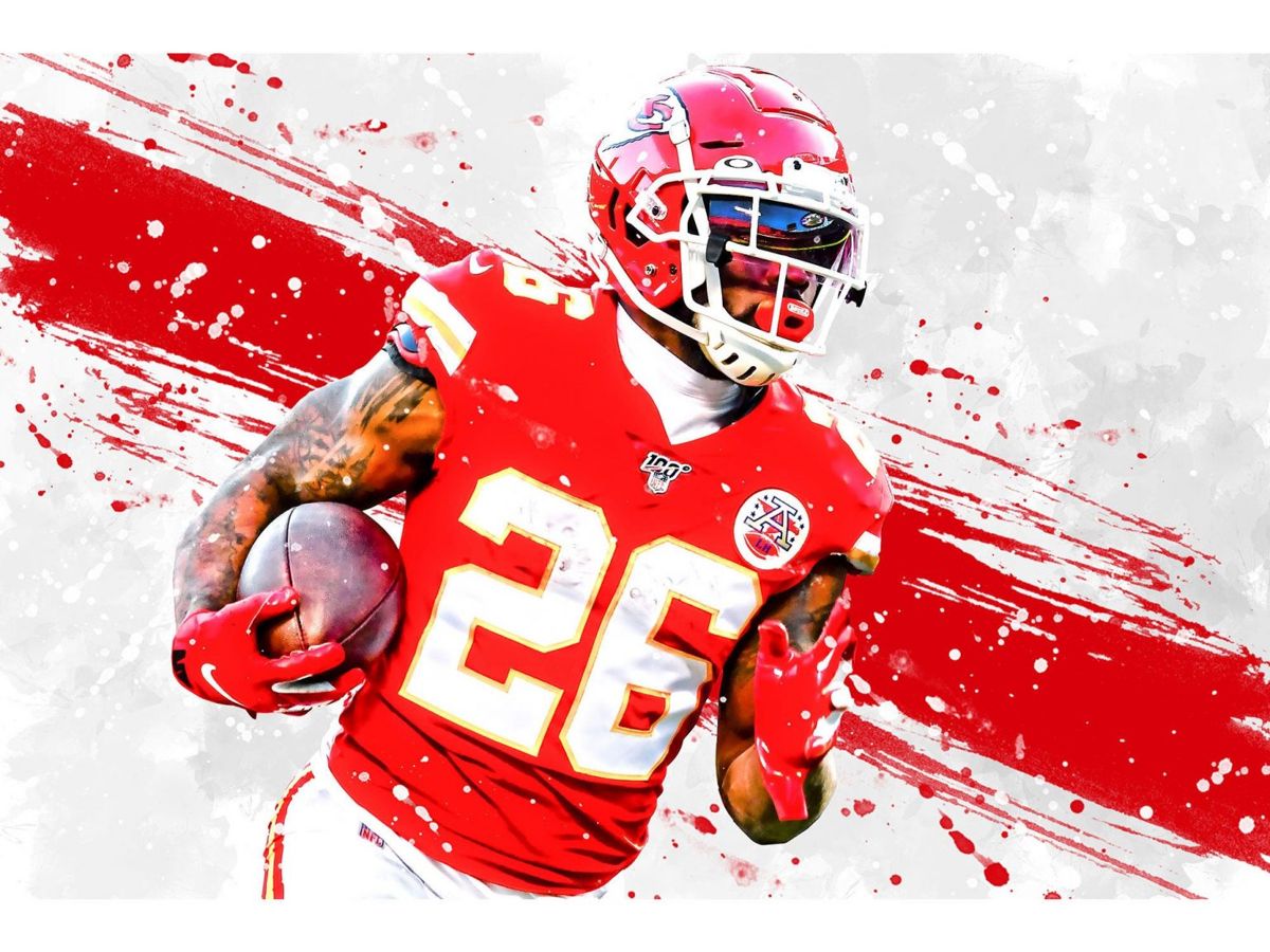 Damien Williams Kansas City Chiefs Print, Sports Art, Football Print ...