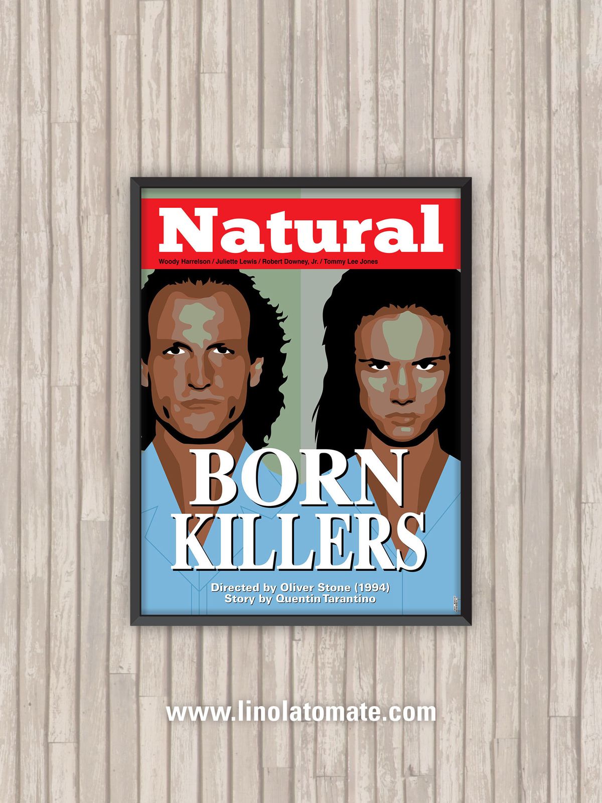 Movie Natural Born Killers Poster Canvas Wall Art Print John Sneaker 