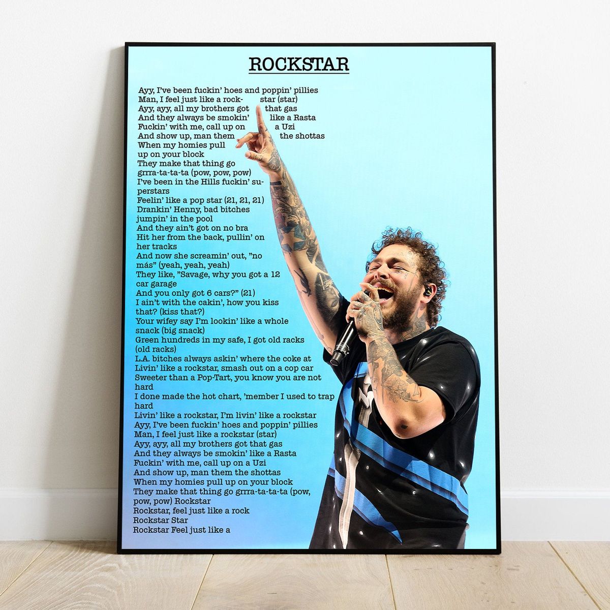 Post Malone Custom Lyrics 3 Poster Canvas Wall Art Print John   Il Fullxfull.2356222965 Angj 