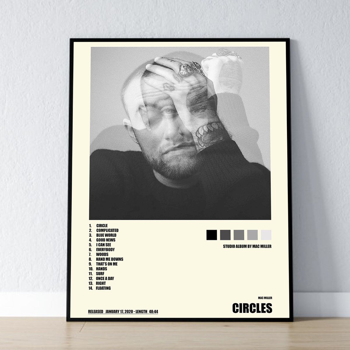 Mac Miller Circles Album Cover Poster Canvas Wall Art Print John Sneaker