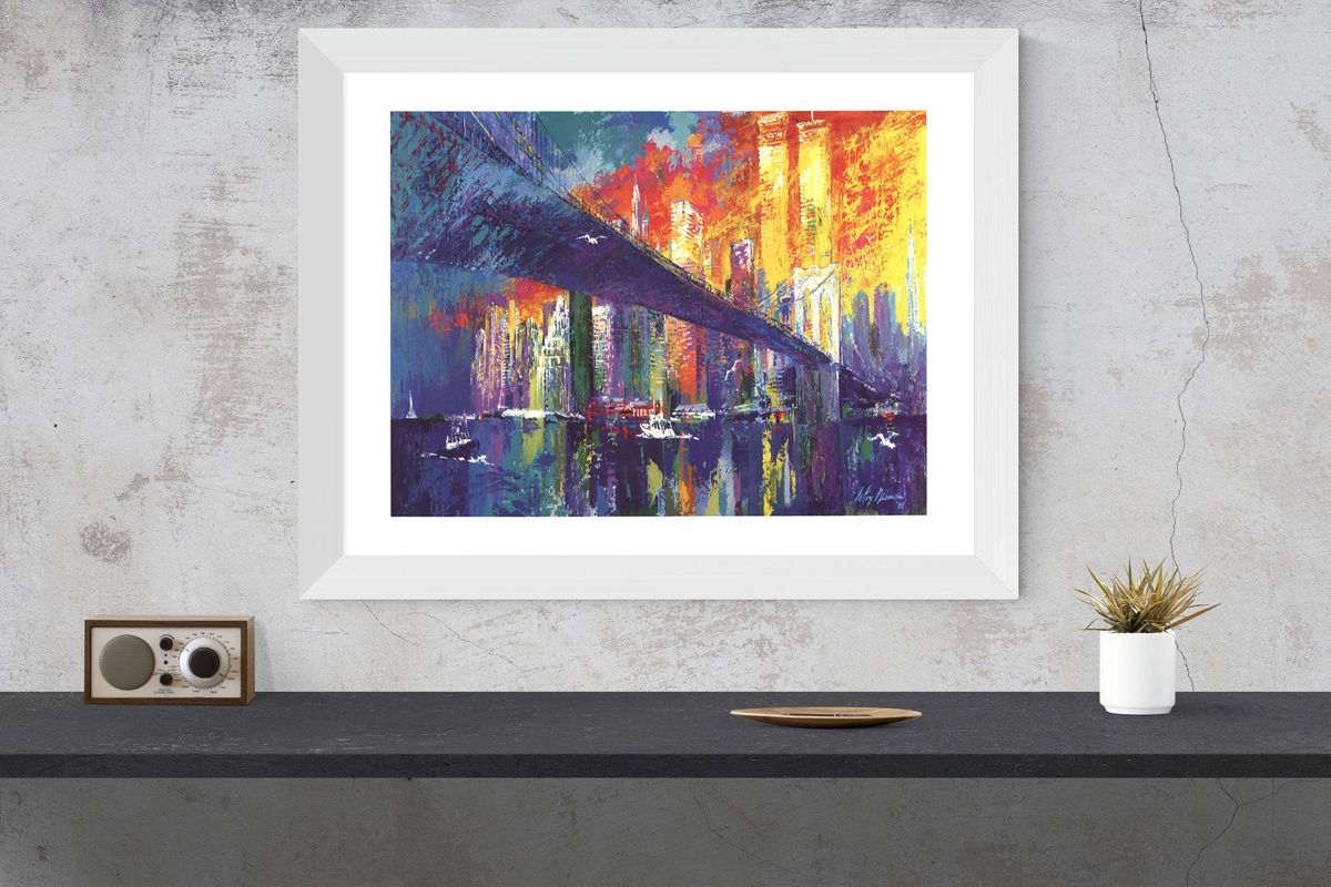 Leroy Neiman Brooklyn Bridge 1995 World Trade Center – Poster | Canvas ...