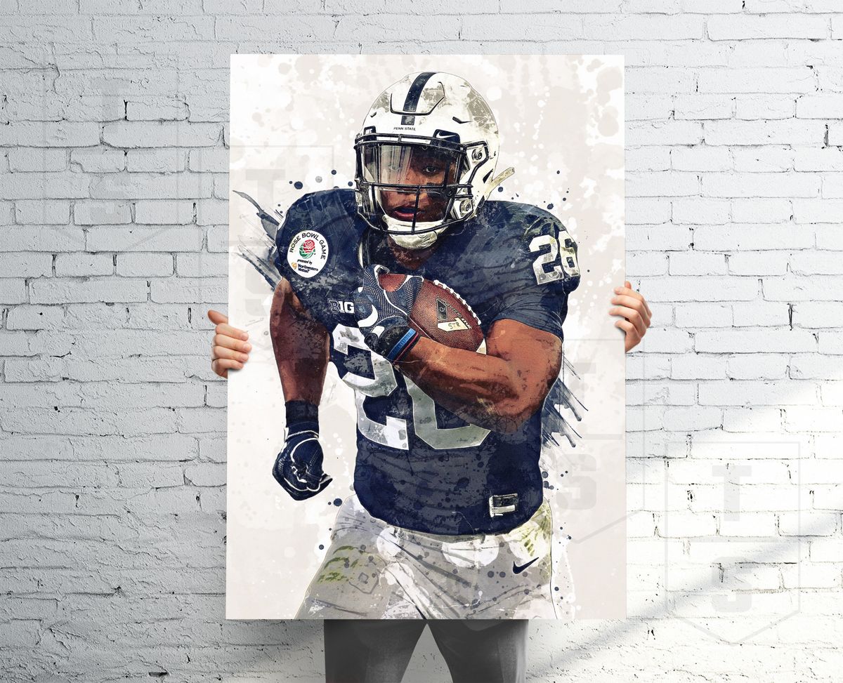 Saquon Barkley Penn State Lions Poster, Canvas, Banner, Football Fan ...