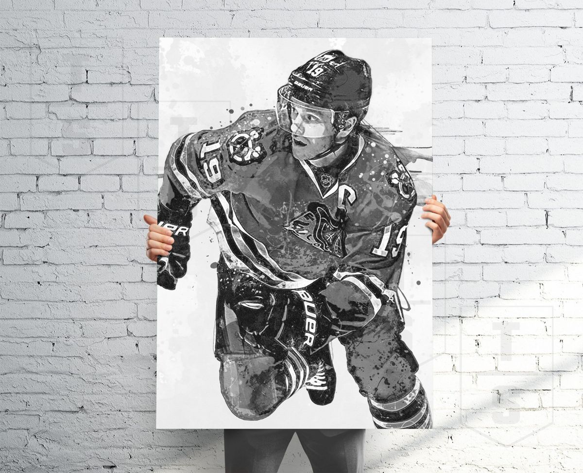 Jonathan Toews Poster, Chicago Blackhawks Print, Canvas, Banner, Hockey ...