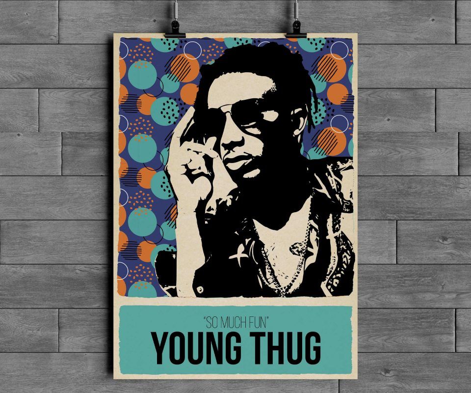 Young Thug Hip Hop Poster – Poster | Canvas Wall Art Print - John Sneaker