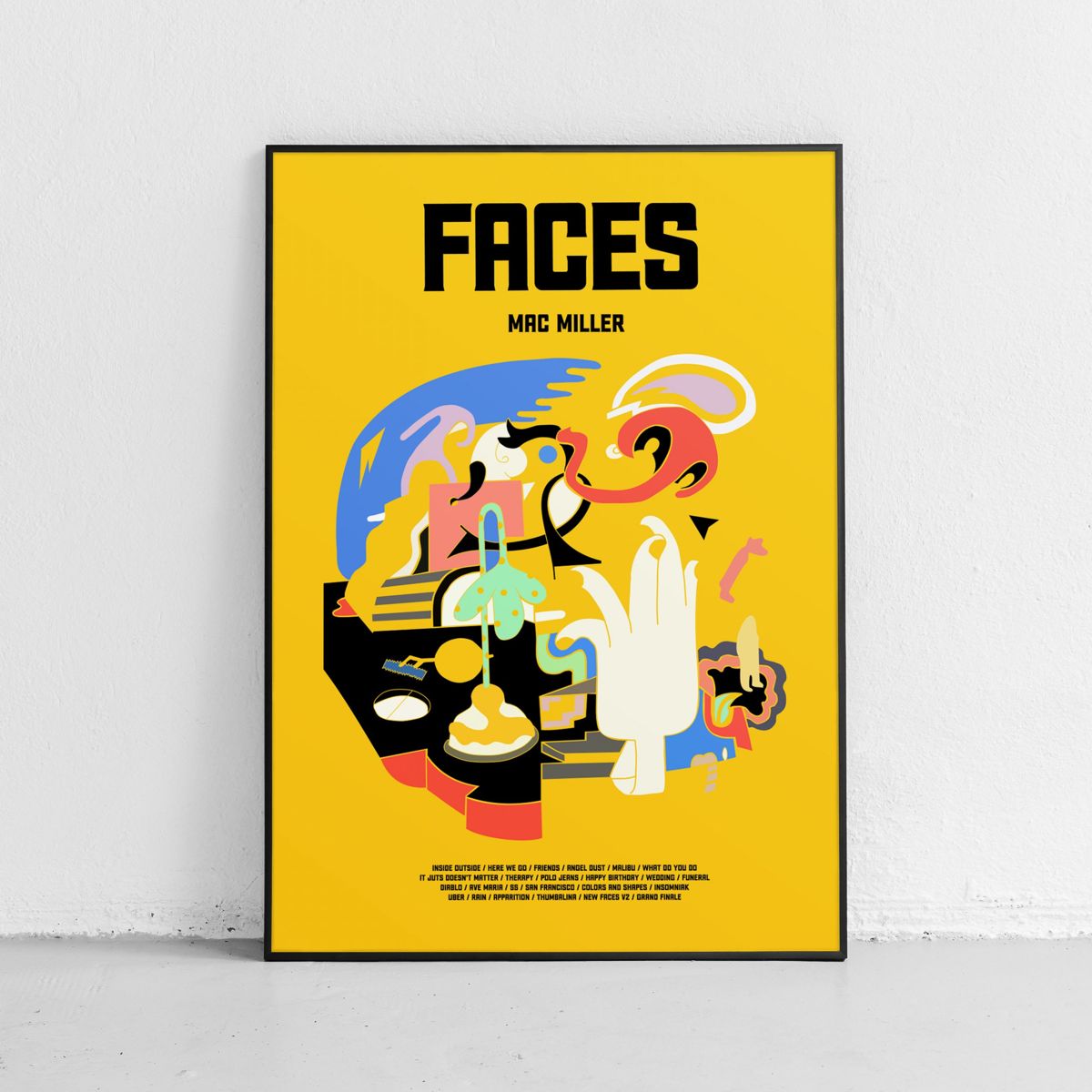 Mac Miller / Faces / Album Art Poster Print / Wall Art / Home Decor