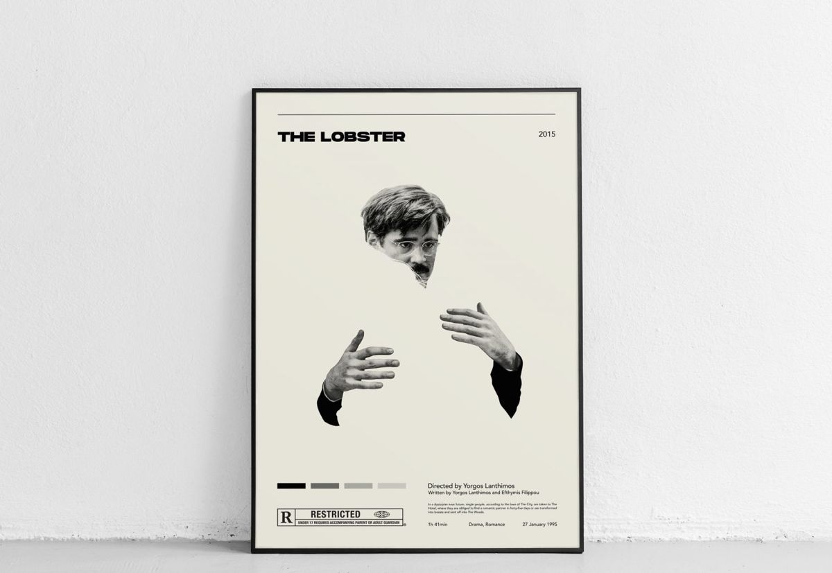 The Lobster / Yorgos Lanthimos / Vintage Retro Art Print, Minimalist ...