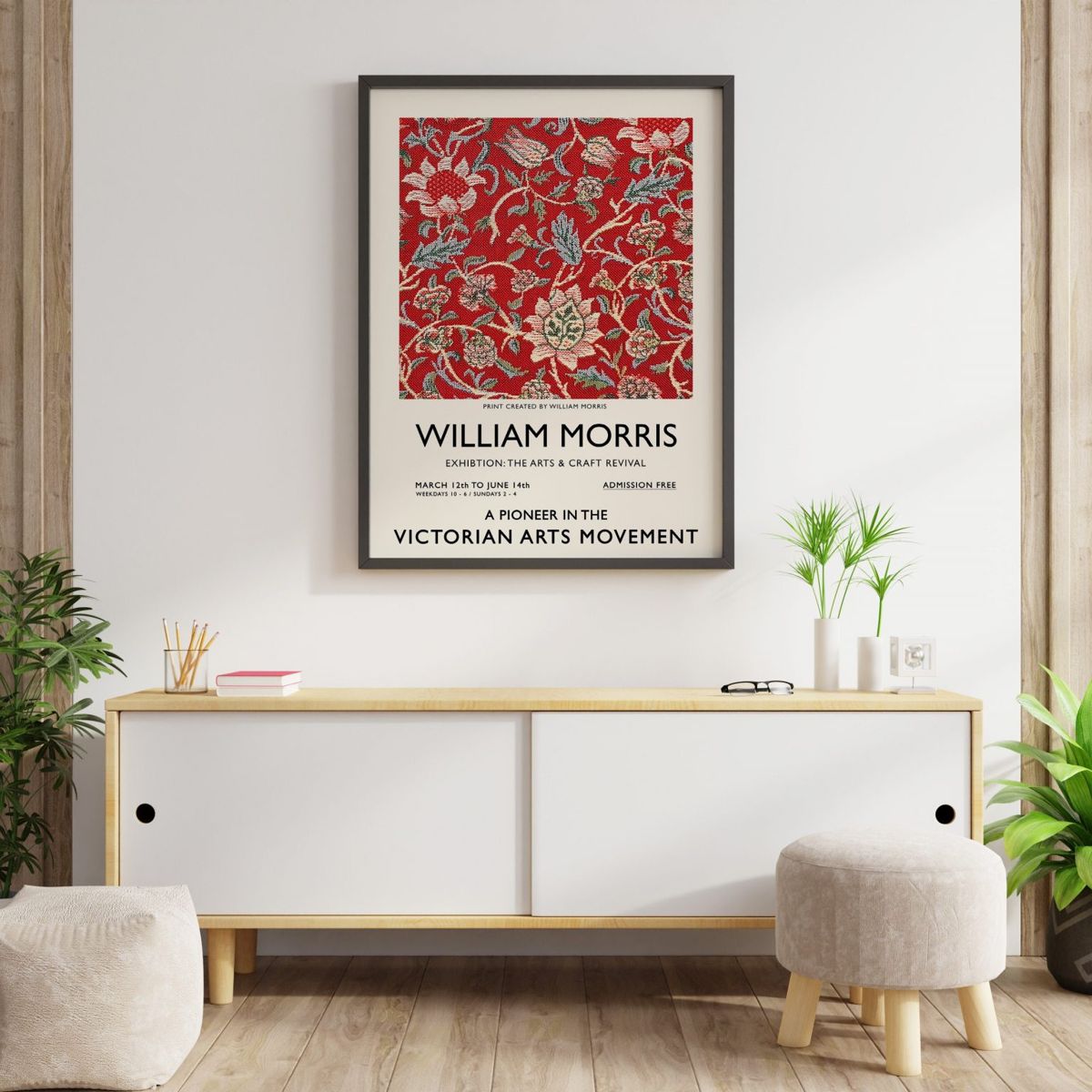 William Morris Vintage Exhibition Poster - Gallery Quality Print