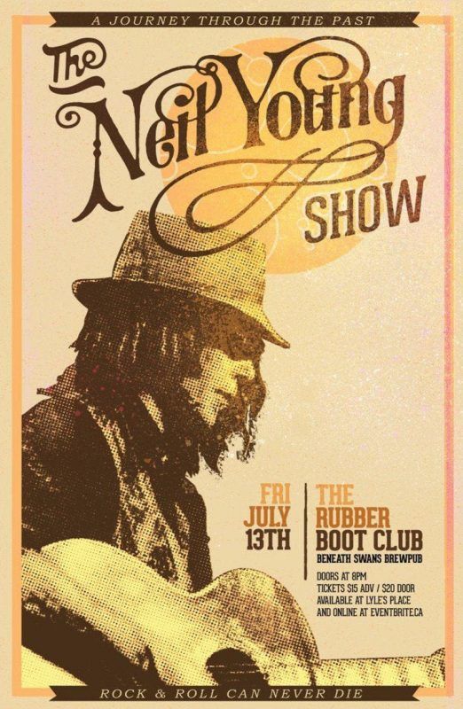 Neil Young Concert Poster Re Print (483) Poster Canvas Wall Art