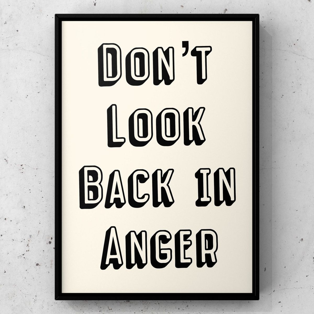 Don? Look Back In Anger - Oasis Lyric Print – Poster | Canvas Wall Art ...