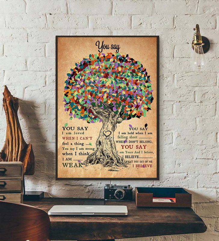 Lauren Daigle  You Say Lyrics Poster, Music Wall Art, Song Lyrics Art