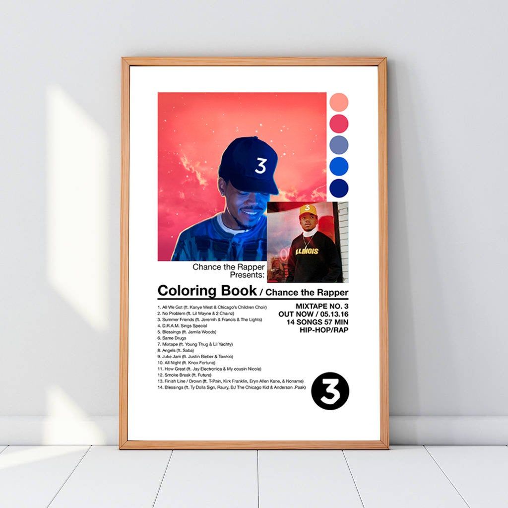 Chance The Rapper Coloring Book Poster Chance The Rapper Poster Acid