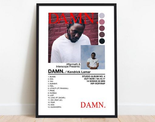 Kendrick Lamar Damn Poster - Kendrick Lamar Print Damn Print To Pimp A ...
 Good Kid Maad City Artwork