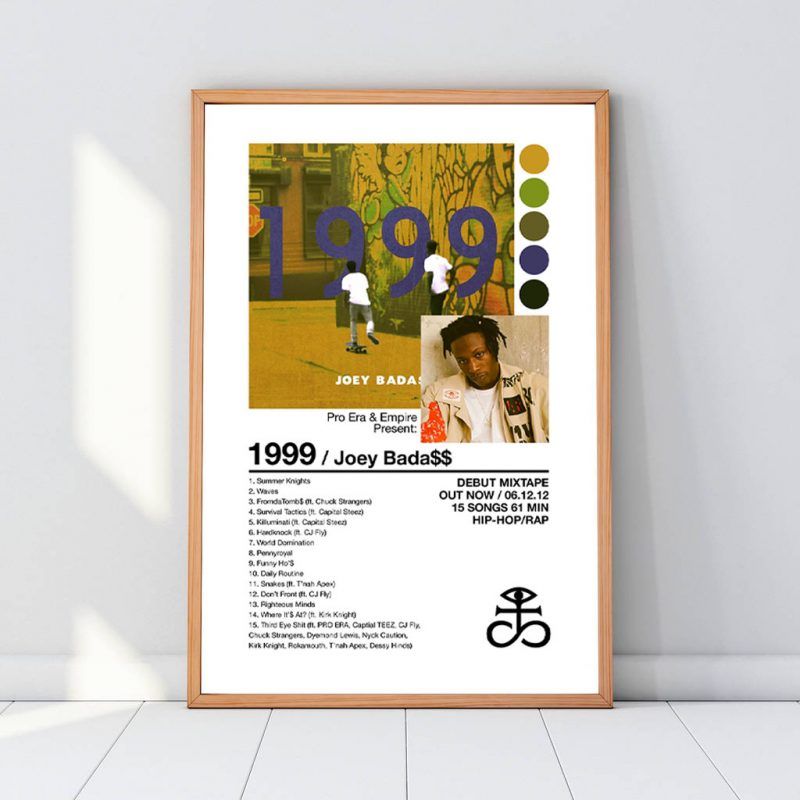 Joey Badass 1999 Poster - 1999 Joey Badass Poster Asap Rocky Poster ...