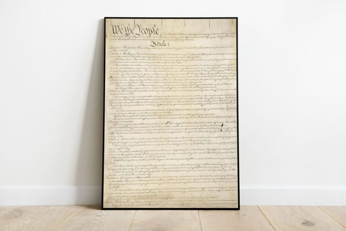 united states constitution poster art print american