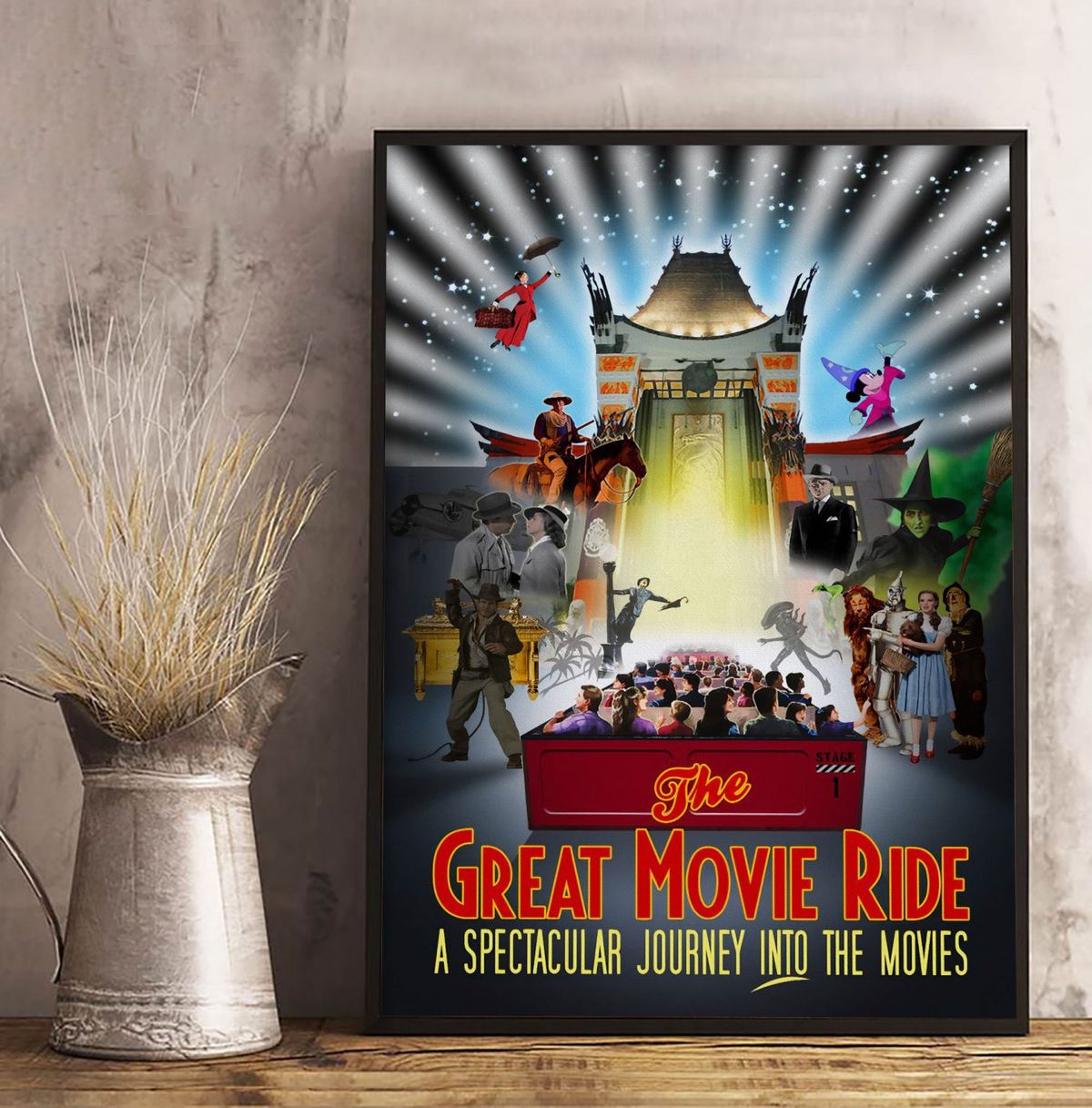 The Great Movie Ride Poster, Hollywood Studio, Vintage Attraction