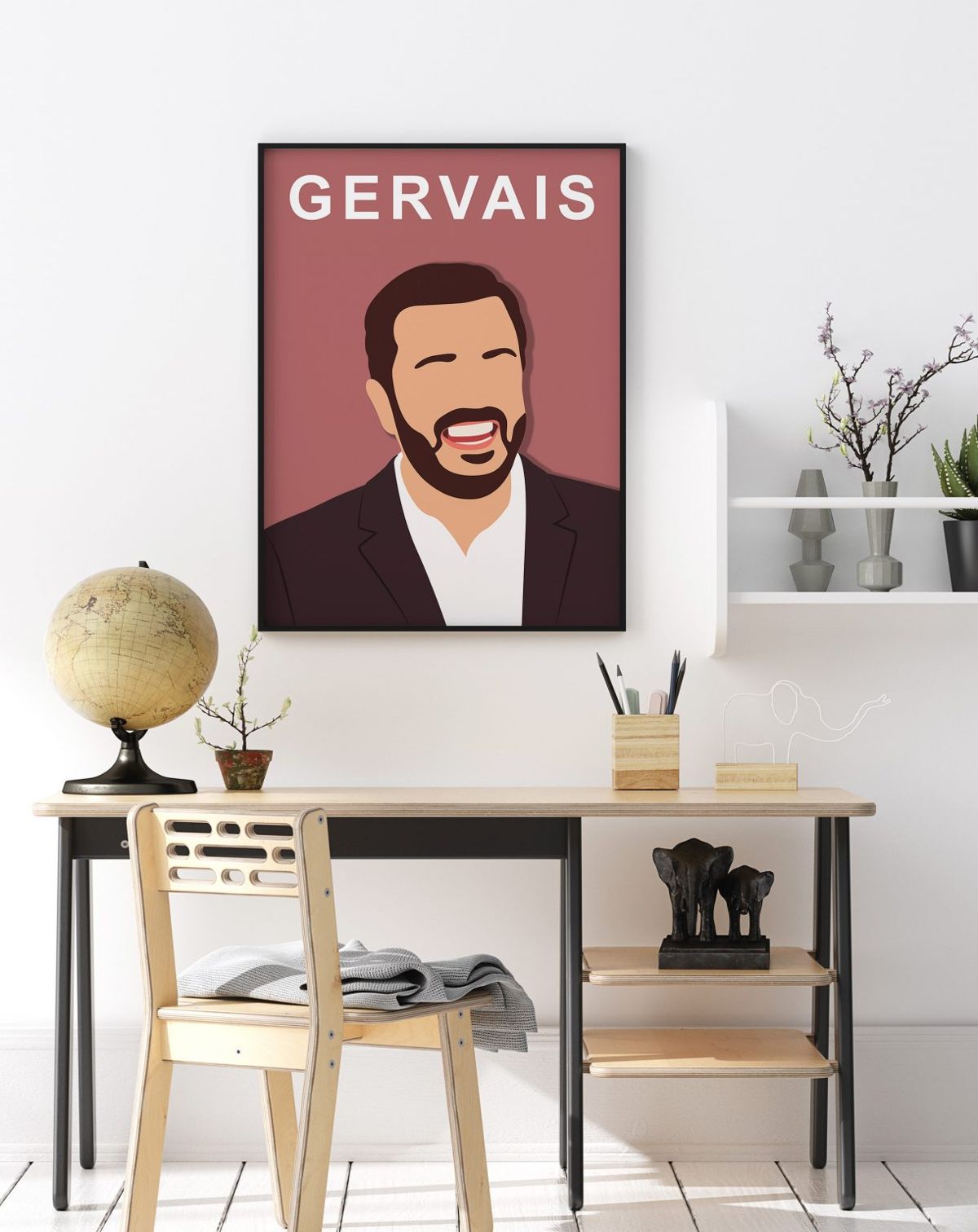 Ricky Gervais Print, Ricky Gervais Poster, The Office