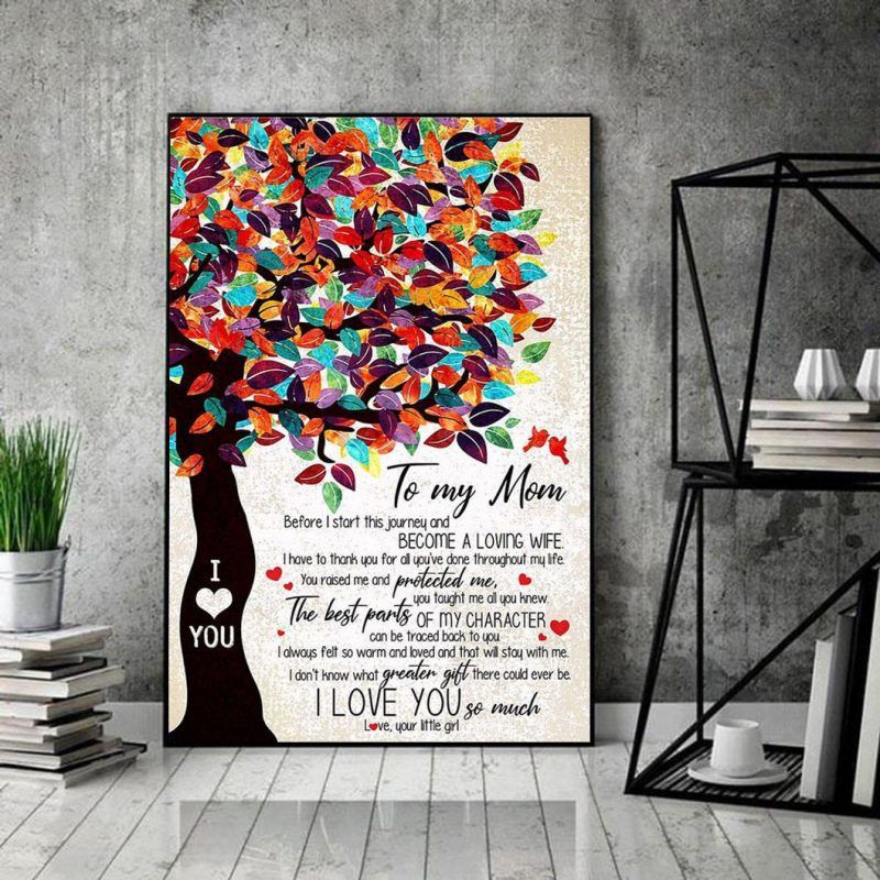 Dear Mom Poster, To My Mom Poster, Gift For Mother Day, Love Message To ...