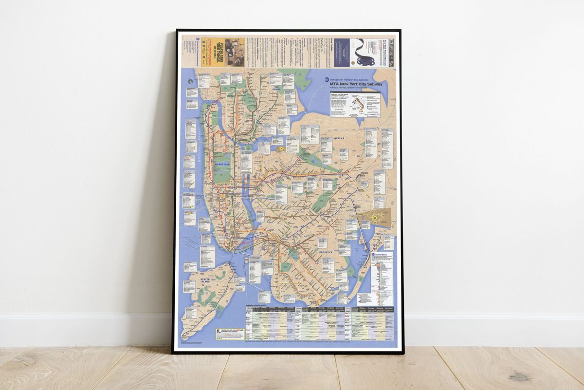 Nyc Subways Map Vintage Map Of New York City Classic Historic