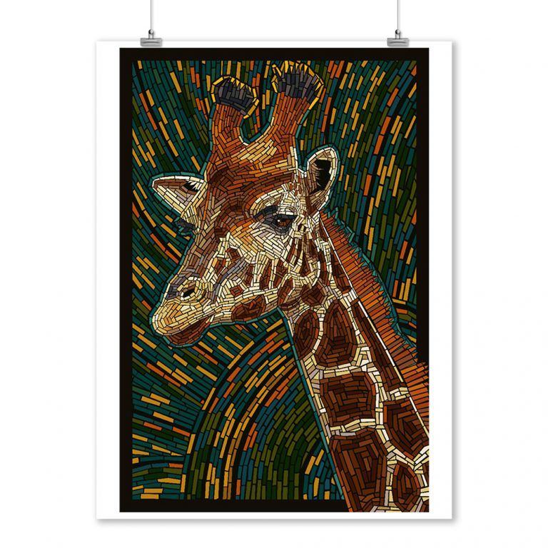 Giraffe, Mosaic – Poster | Canvas Wall Art Print - John Sneaker