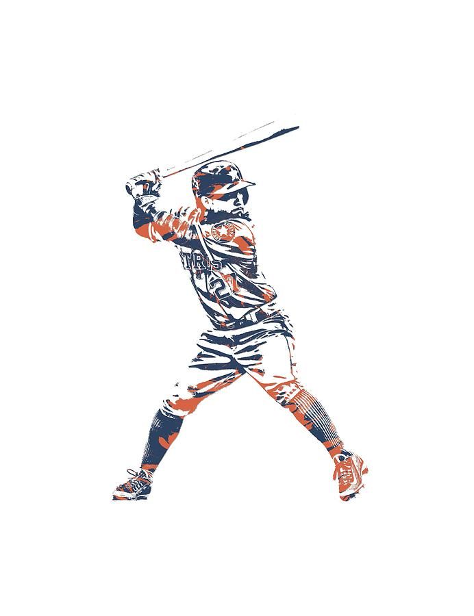 Jose Altuve Houston Astros Pixel Art Tshirt 9 – Poster | Canvas Wall ...