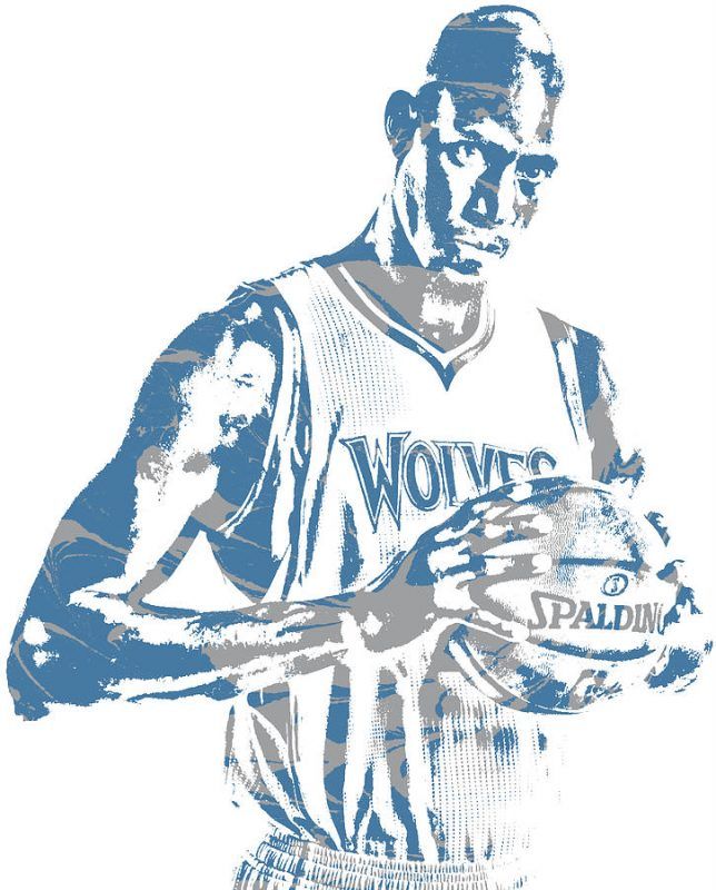 Kevin Garnett Minnesota Timberwolves Pixel Art 2 – Poster | Canvas Wall ...