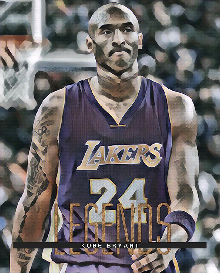 Kobe Bryant Los Angeles Lakers Abstract Art 2 – Poster | Canvas Wall ...