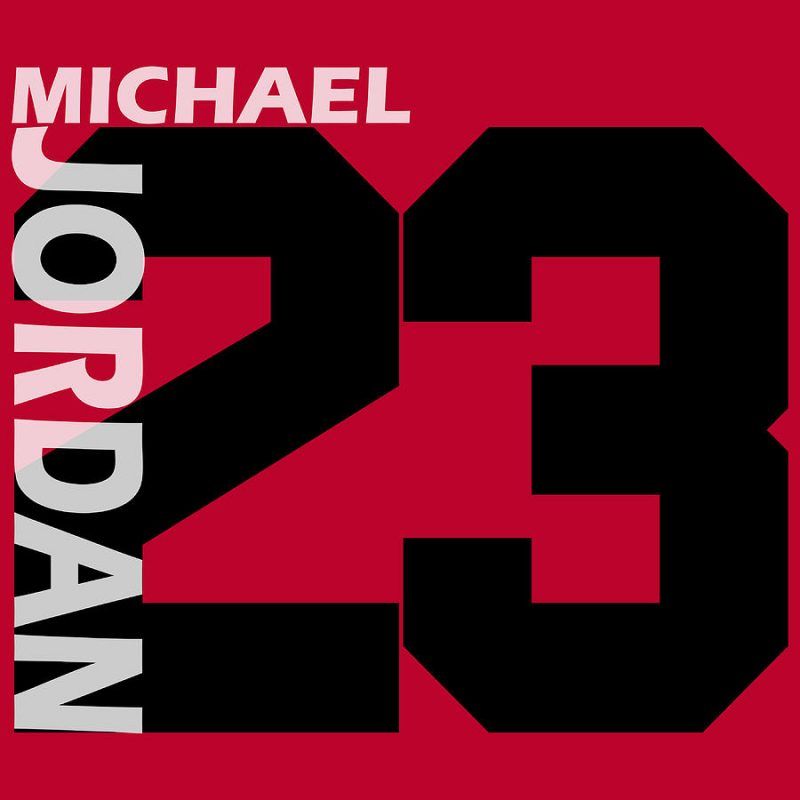 michael jordan chicago bulls jersey number art print 1