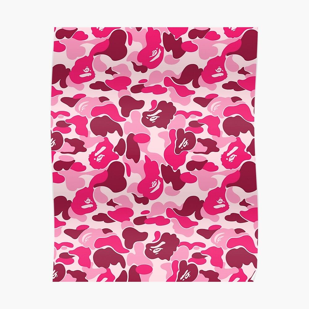 Pink Bape Oke – Poster | Canvas Wall Art Print - John Sneaker