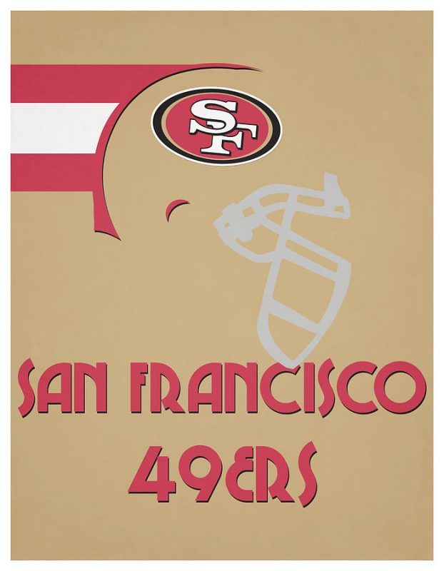 San Francisco 49ers Team Vintage Art Poster Canvas Wall Art Print