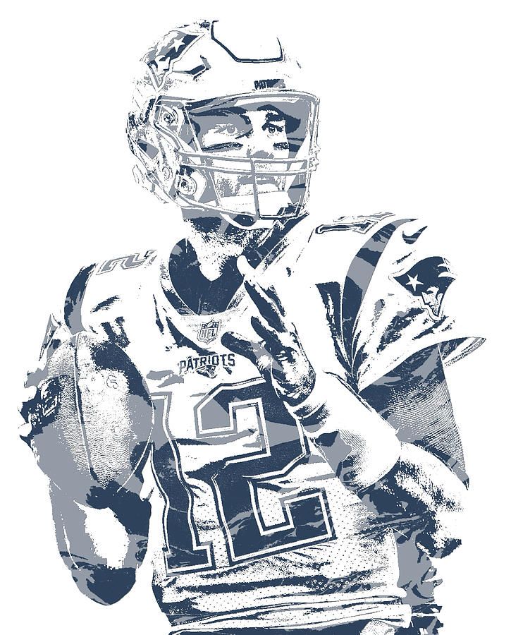 Tom Brady Poster Wall Art Printable New England Patriots 