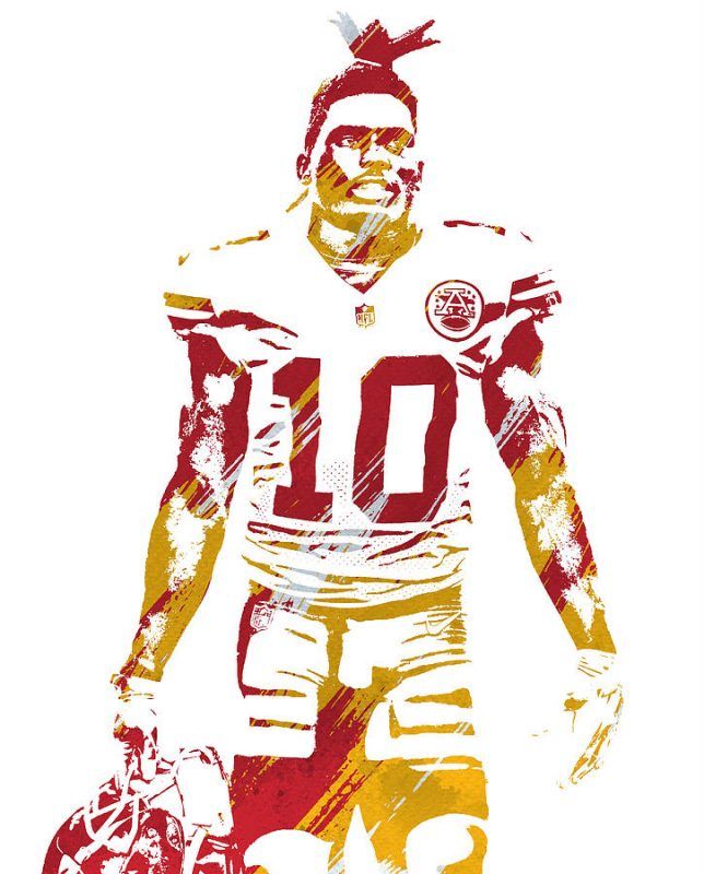 Tyreek Hill Kansas City Chiefs Watercolor Strokes Pixel Art 2 – Poster ...