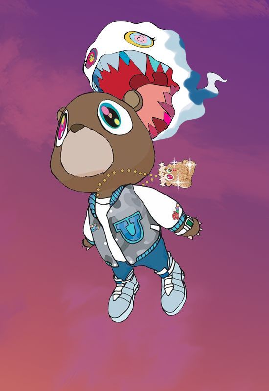 Graduation Bear Kanye West – Poster | Canvas Wall Art Print - John Sneaker